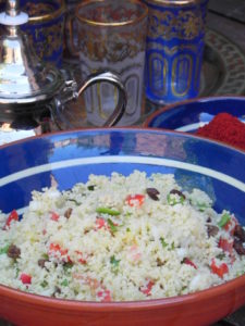 tabulé de verduras y cuscus